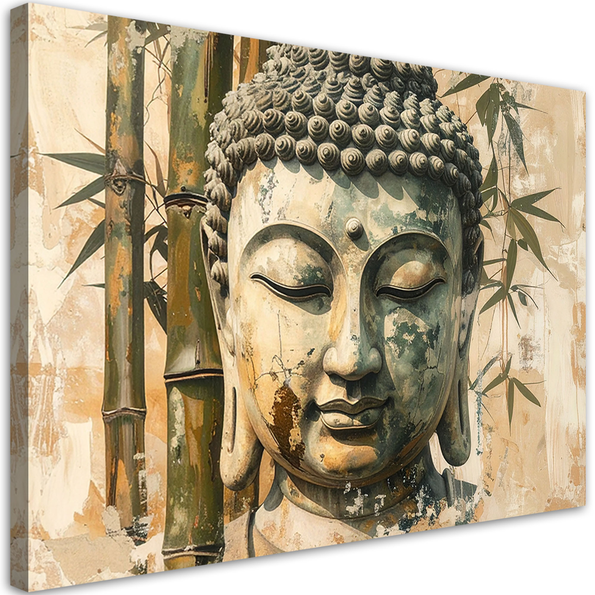 Obraz do salonu sypialni biura, Budda Zen Spa Bambus Orientalny 30x20