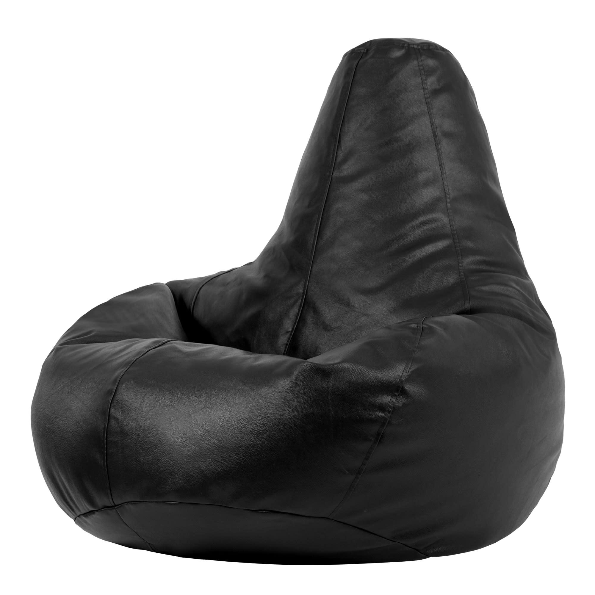 - Pouf inclinable similicuir noir