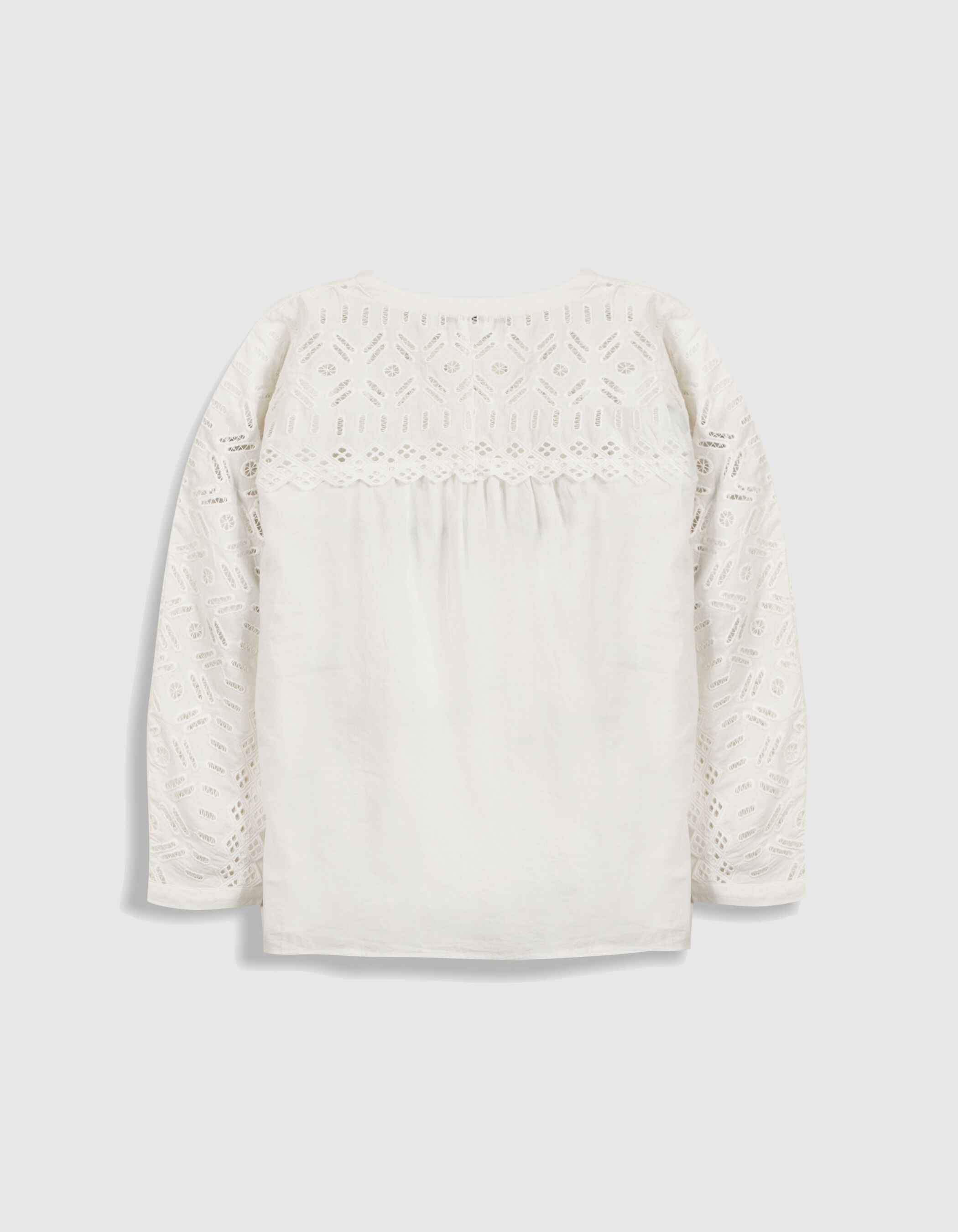 Blouse blanche dentelle fantaisie Femme