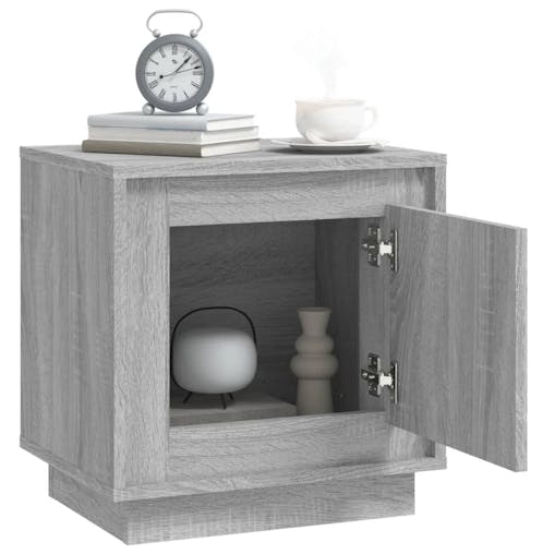NNEVL Bedside Cabinets 2 pcs Grey Sonoma 44x35x45 cm Engineered Wood