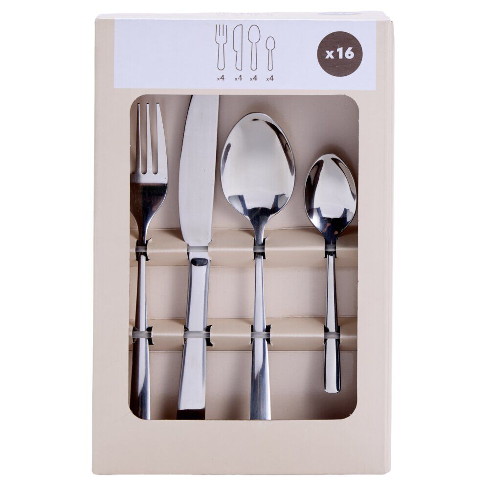 Ménagère 16 pièces acier inoxydable