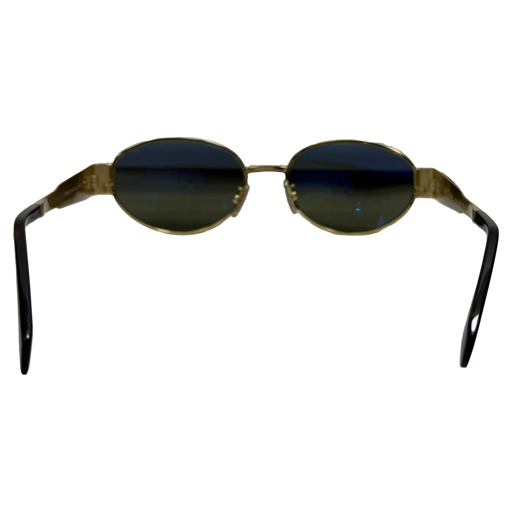 Celine Preloved Triomphe Sunglasses in Gold Metal