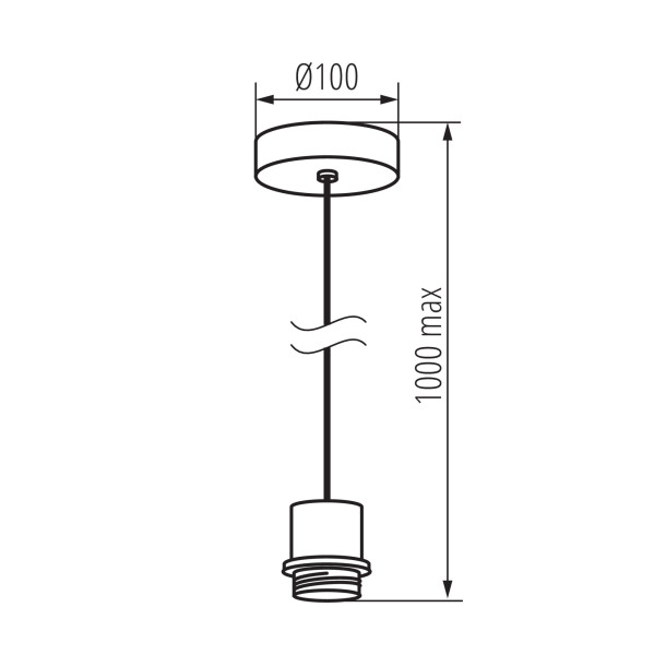 Lampa wisząca LL PENDANT LAMP 01 B 66659 LightLogic zwis loft sznur oprawa