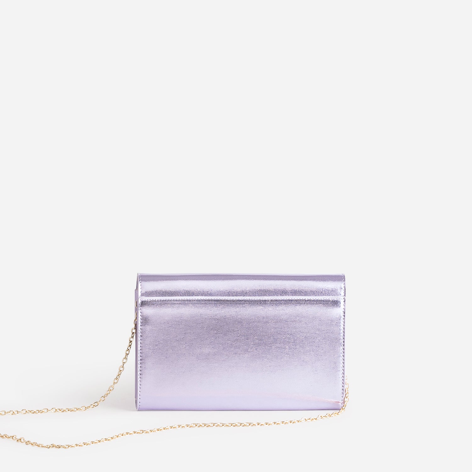 Pochette lilas métallisée