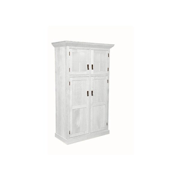 Traditional Pantry with Upper Glass Doors