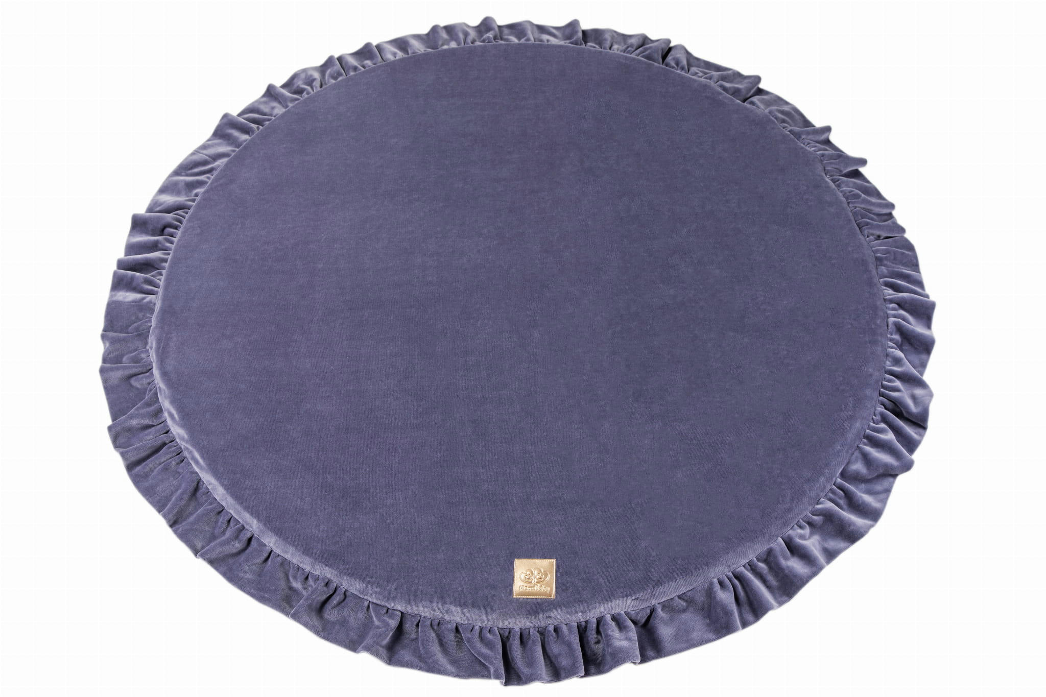 - Tapis de jeu rond gris bleu 100x100cm