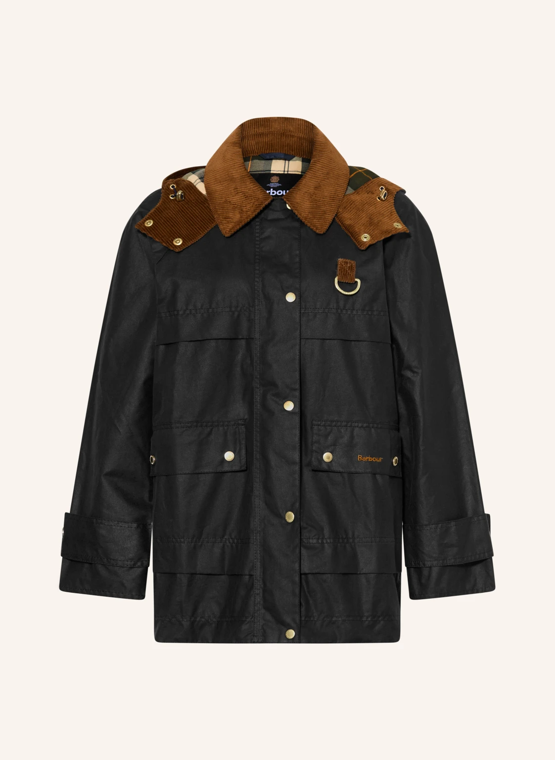 Barbour Jacke WRENWOOD WAX mit abnehmbarer Kapuze
