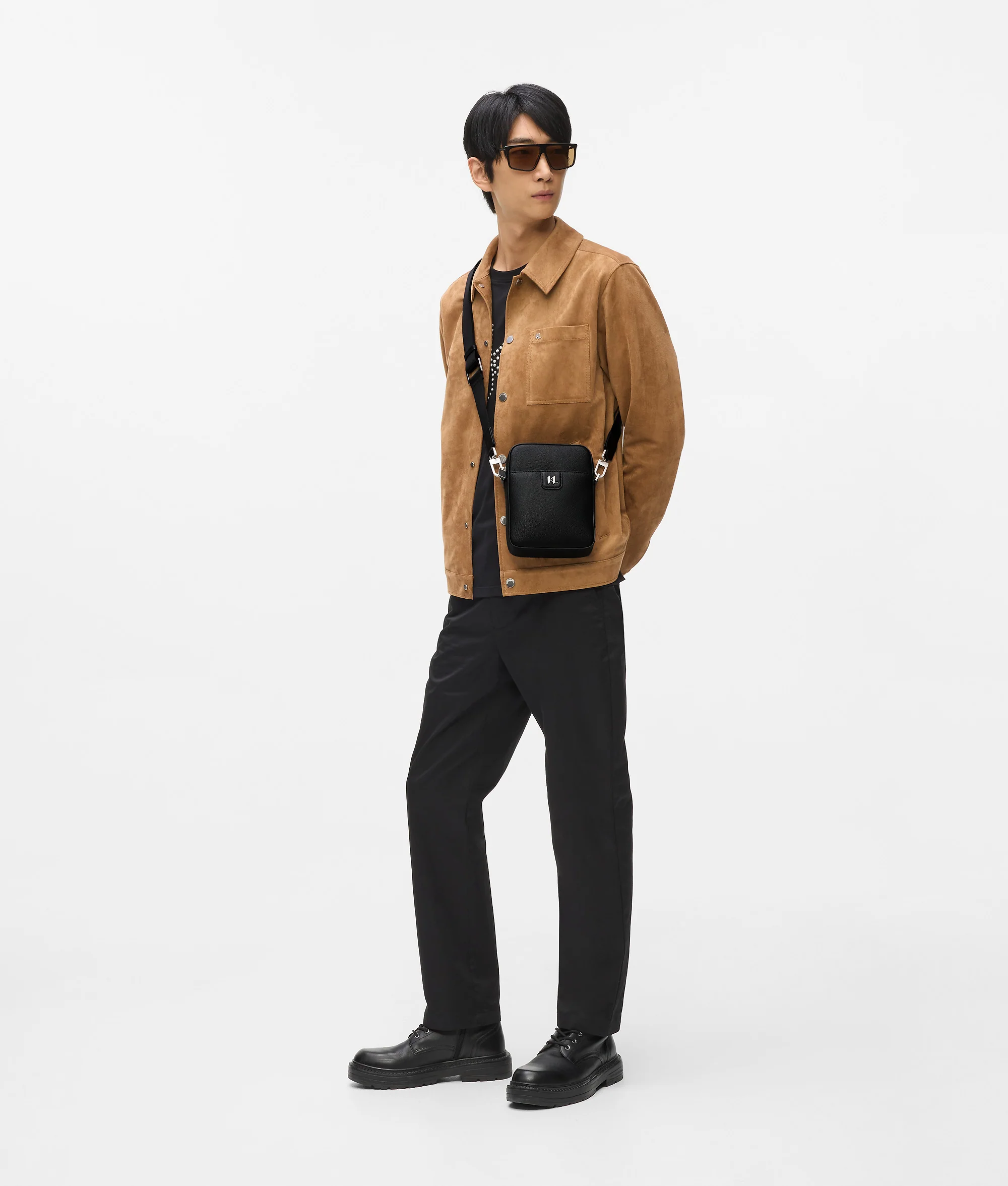 Sac bandoulière en cuir K/Monogram