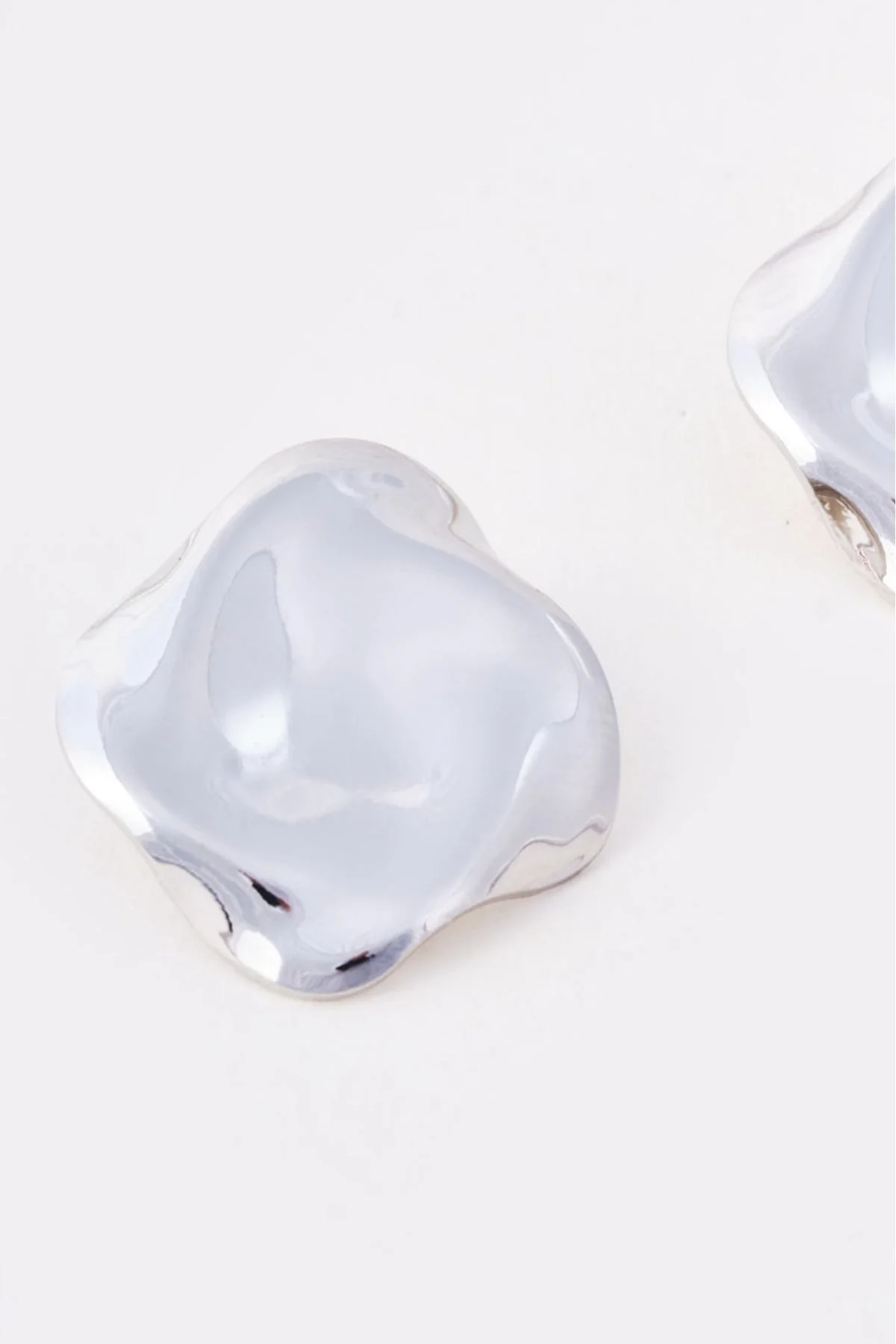 Silver Pebble Earrings