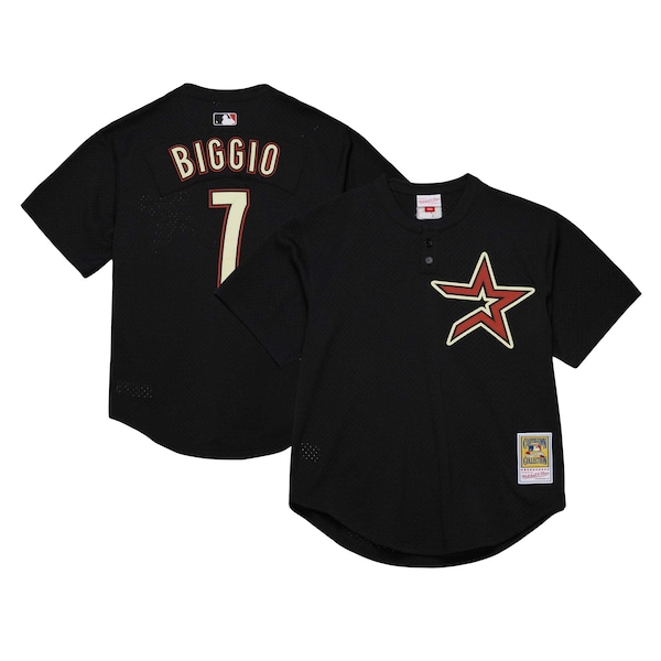 Craig Biggio Houston Astros Cooperstown Mesh Batting Practice Jersey - Black