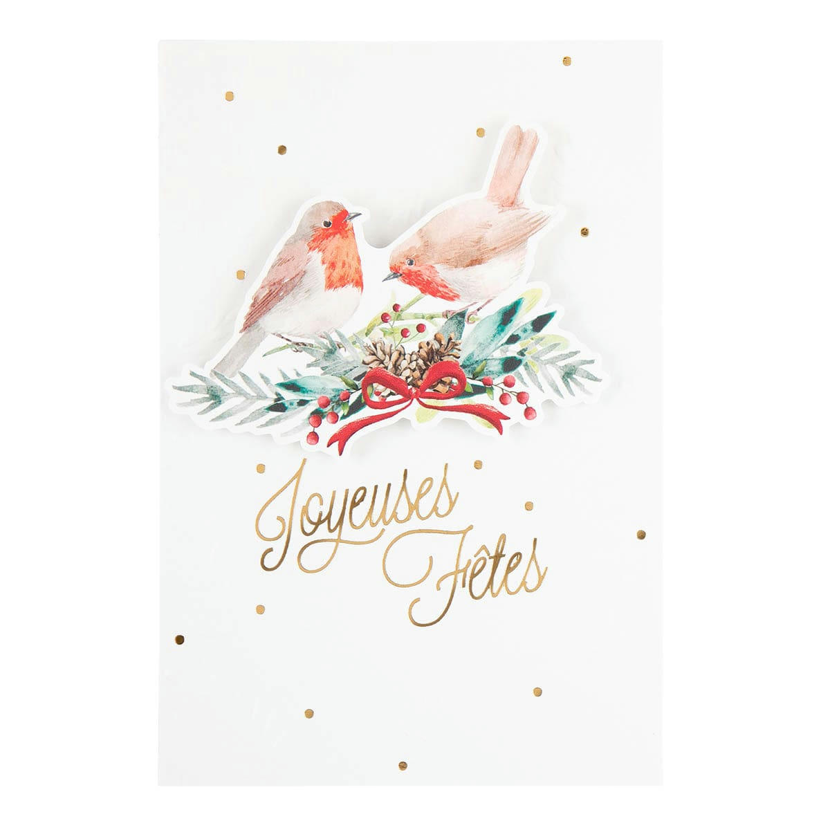 - Carte De Vœux Noël Chic Rouge Gorge