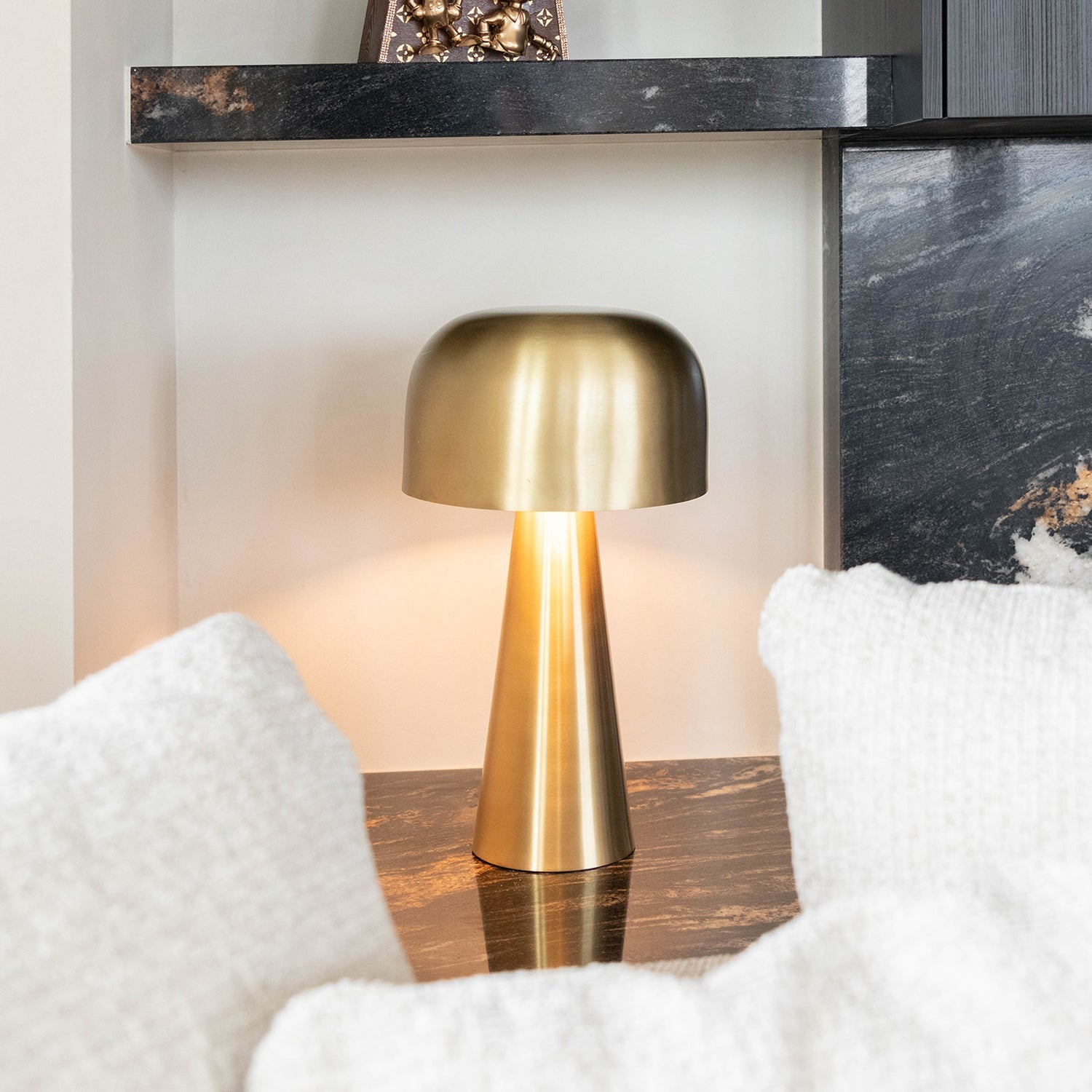Atmooz Mush Tafellamp – H25 cm – Antique Brass – Paddenstoelvorm