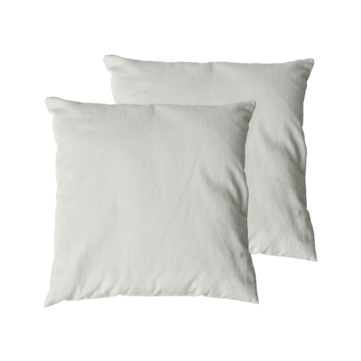 STUDIO FLANELLE - 2 taies d'oreiller en flanelle de coton Gris 65x65 cm