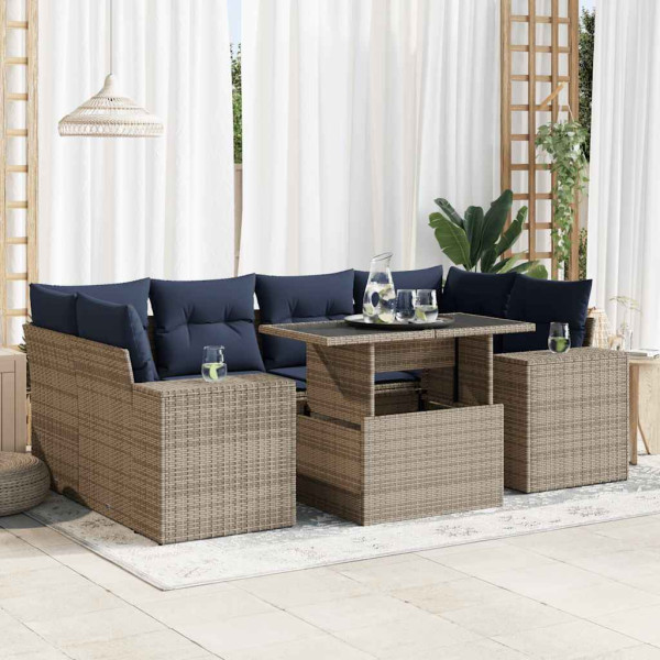 Zestaw Mebli Ogrodowych Stół Rattan Poduszki Do Ogrodu Na Taras Do Ogrodu