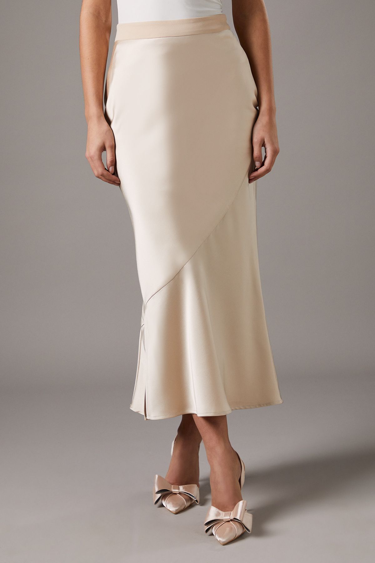 Coast Satin Detail Fitted Skirt