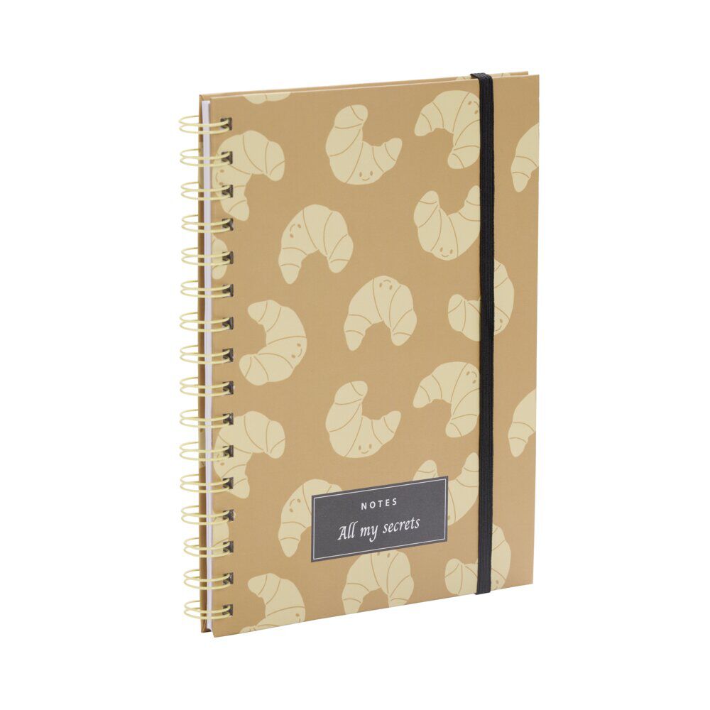 Carnet de note A5 à spirales avec élastique latéral 14,8x21cm (2 modèles)