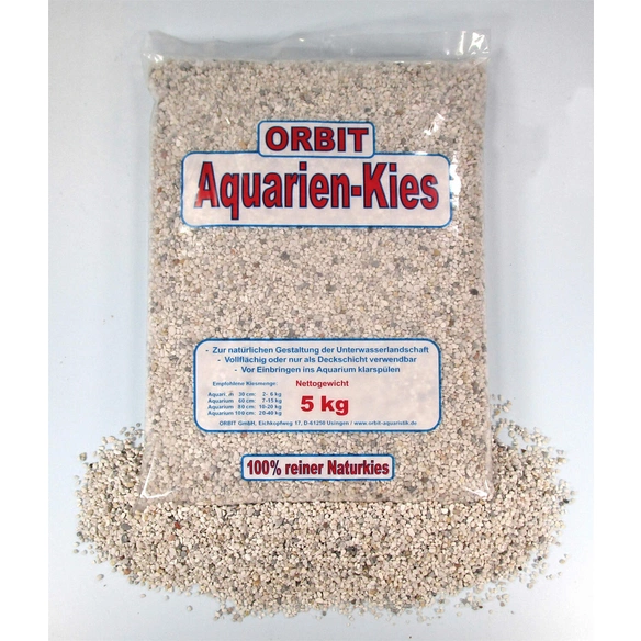 Aquarium-Bodengrund, 5 kg, Edelkies Quarz , weiß