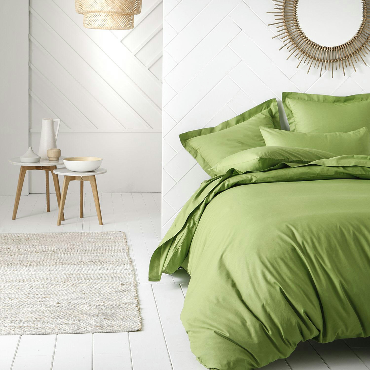 TODAY - Housse de couette bambou 100% coton 57 fils 220 x 240 cm vert