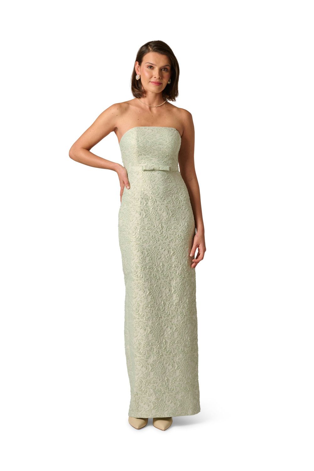 Adrianna Papell Glitter Jacquard Gown