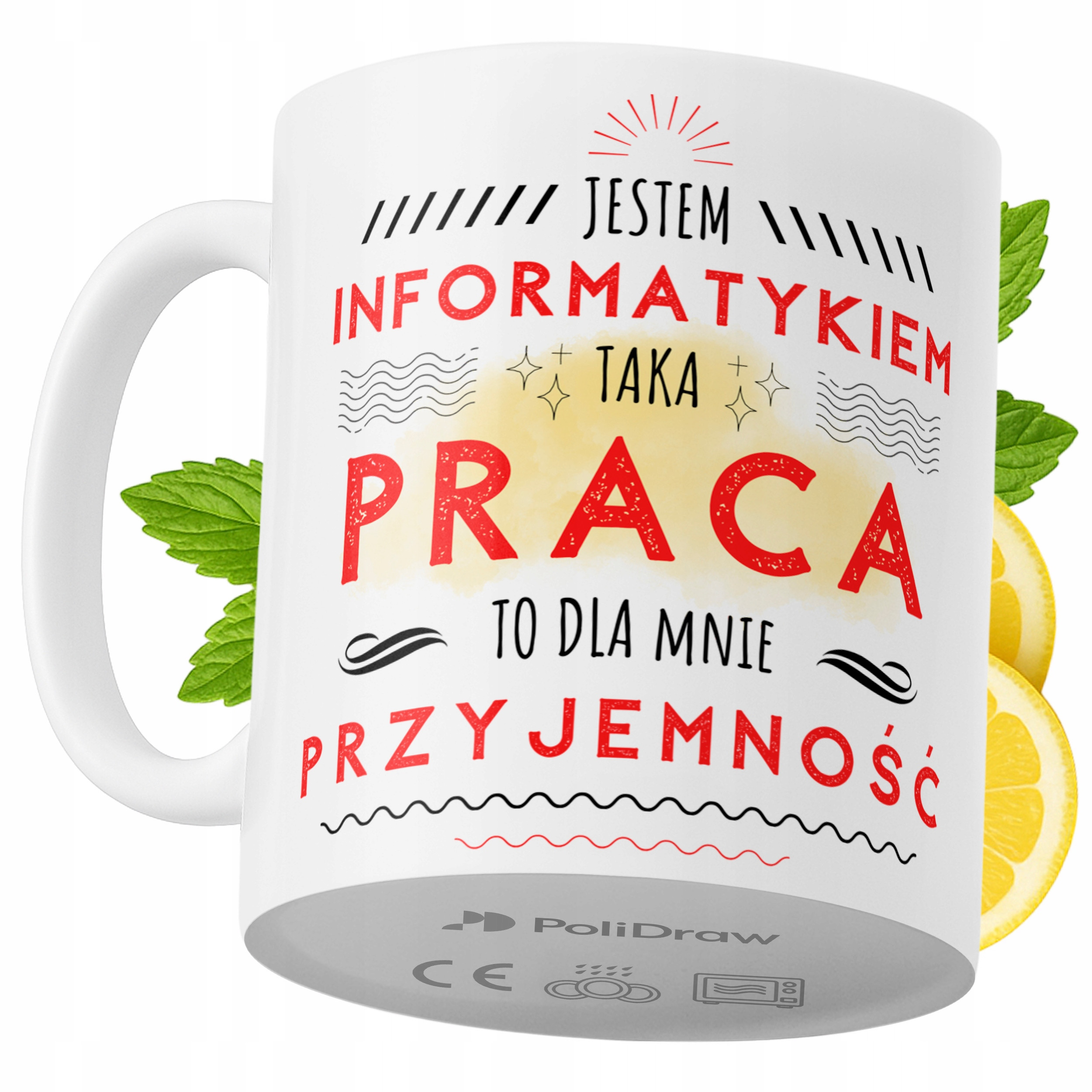 Kubek Dla Informatyka na Prezent z Nadrukiem ze Zdjęciem 330 ml PoliDraw