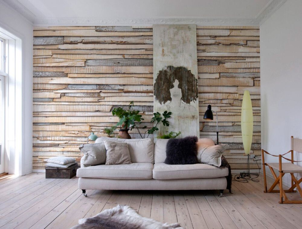 FOTOTAPET KOWHITEWASHED WOOD