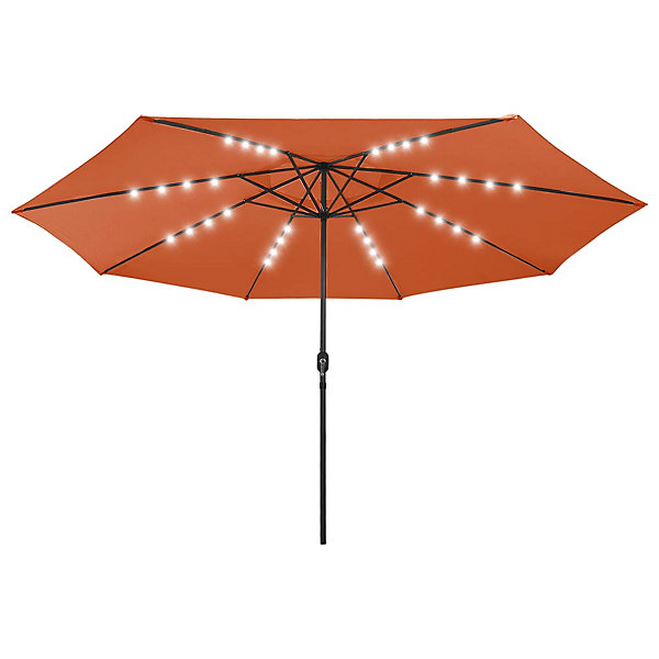 Parasol d'exterieur avec led et mât metal metal Helloshop26