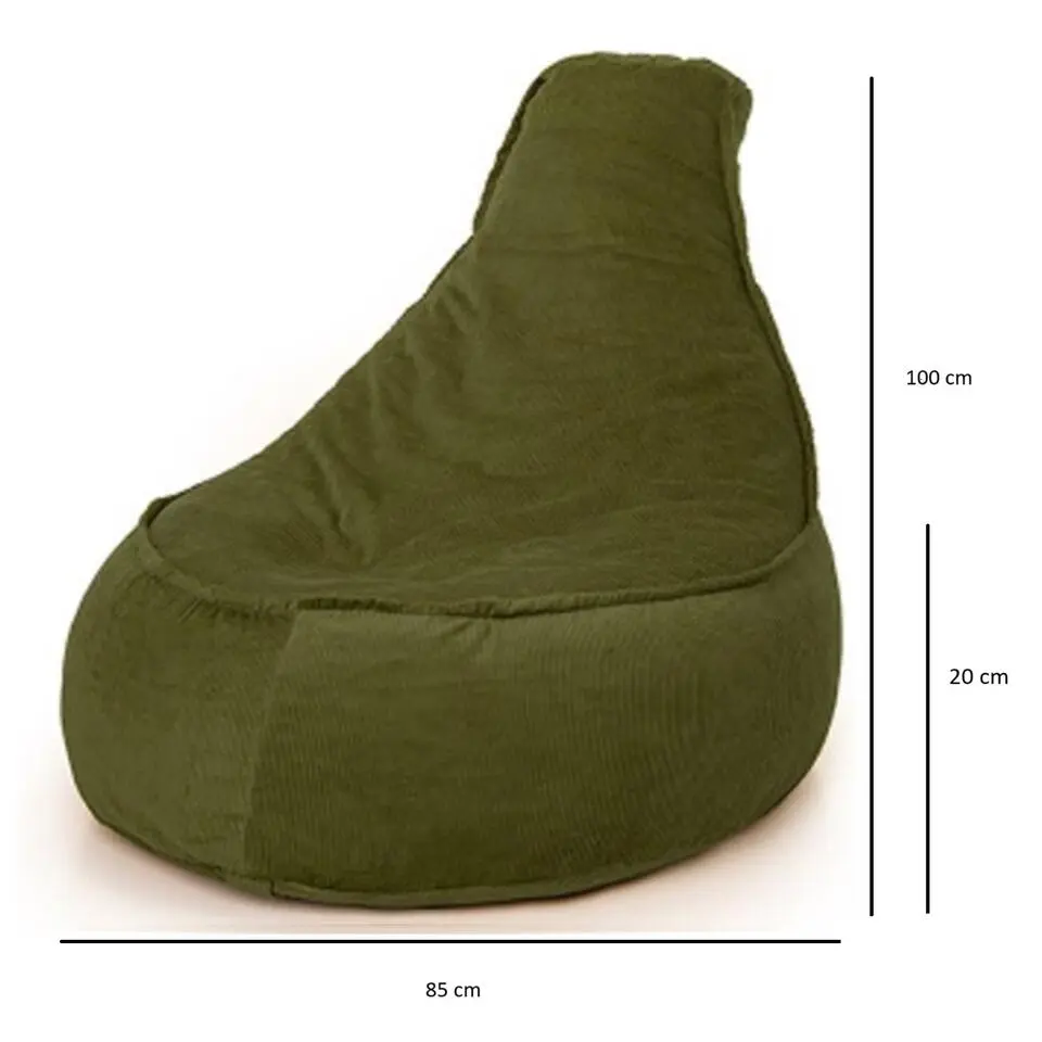 Parya Stoel Zitzak Ribstof - Zitzakfauteuil - Woonkamerzitzak - Poef