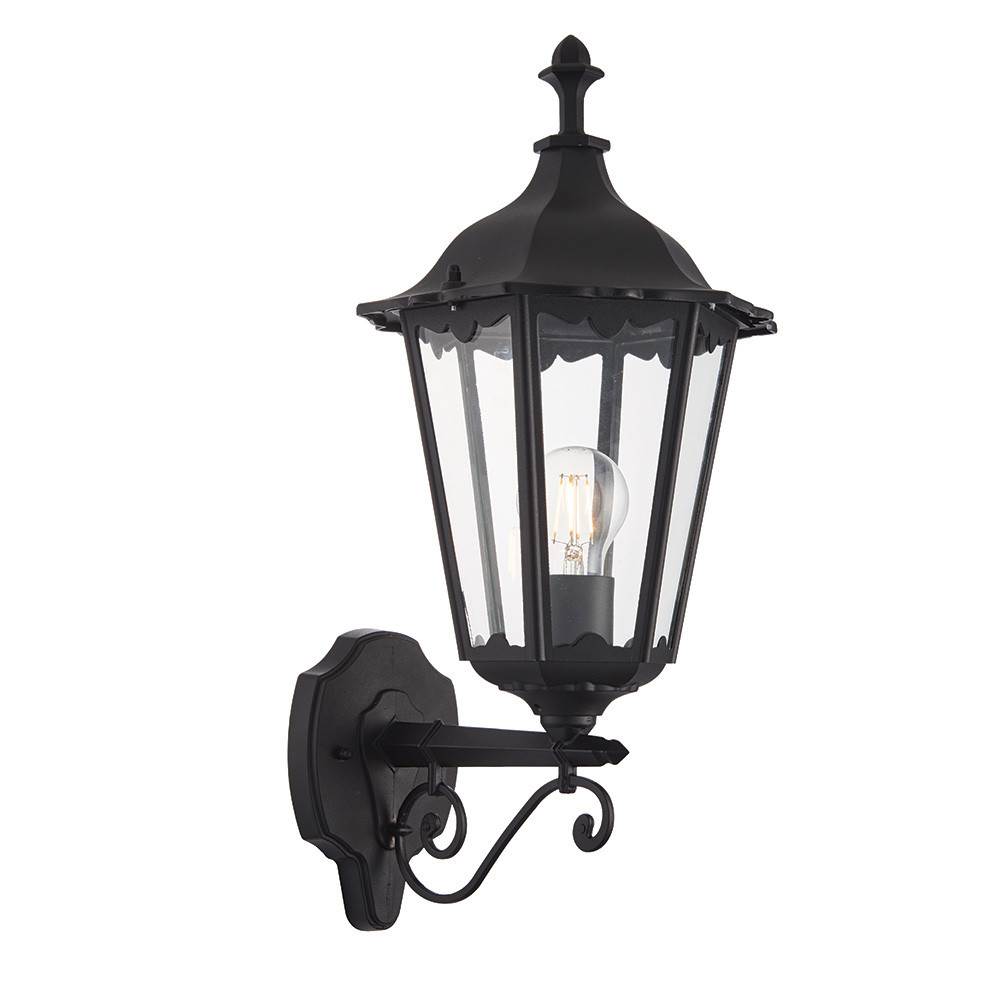 Kinkiet zewnętrzny BURFORD czarny matowy-przezroczysty 1xE27x60W Endon