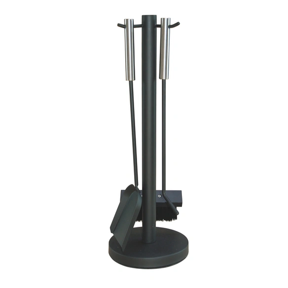 Kaminbesteck »Proline«, 4-tlg., Metall/Stahl, schwarz