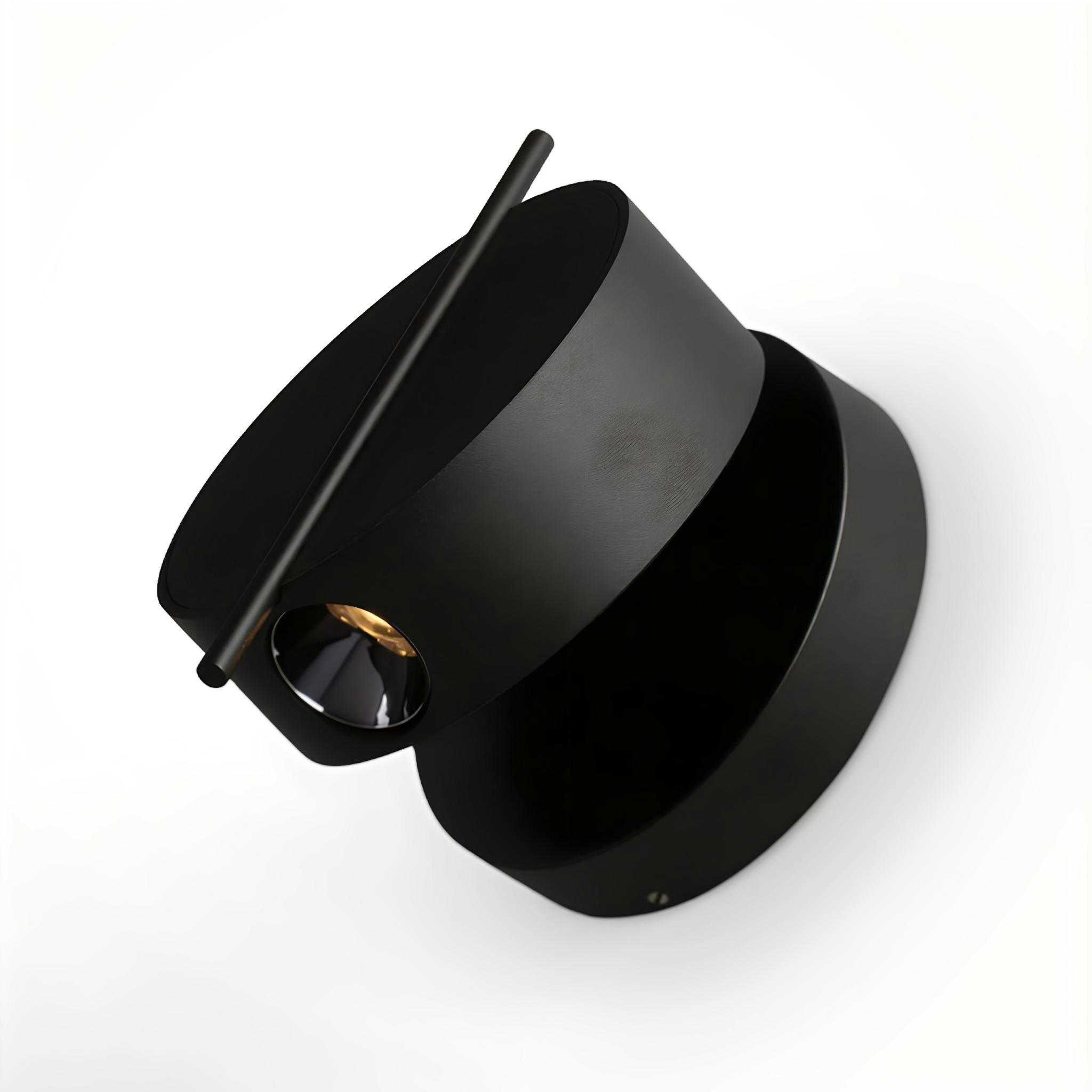 Applique murale noire design – bloc rond orientable MESA