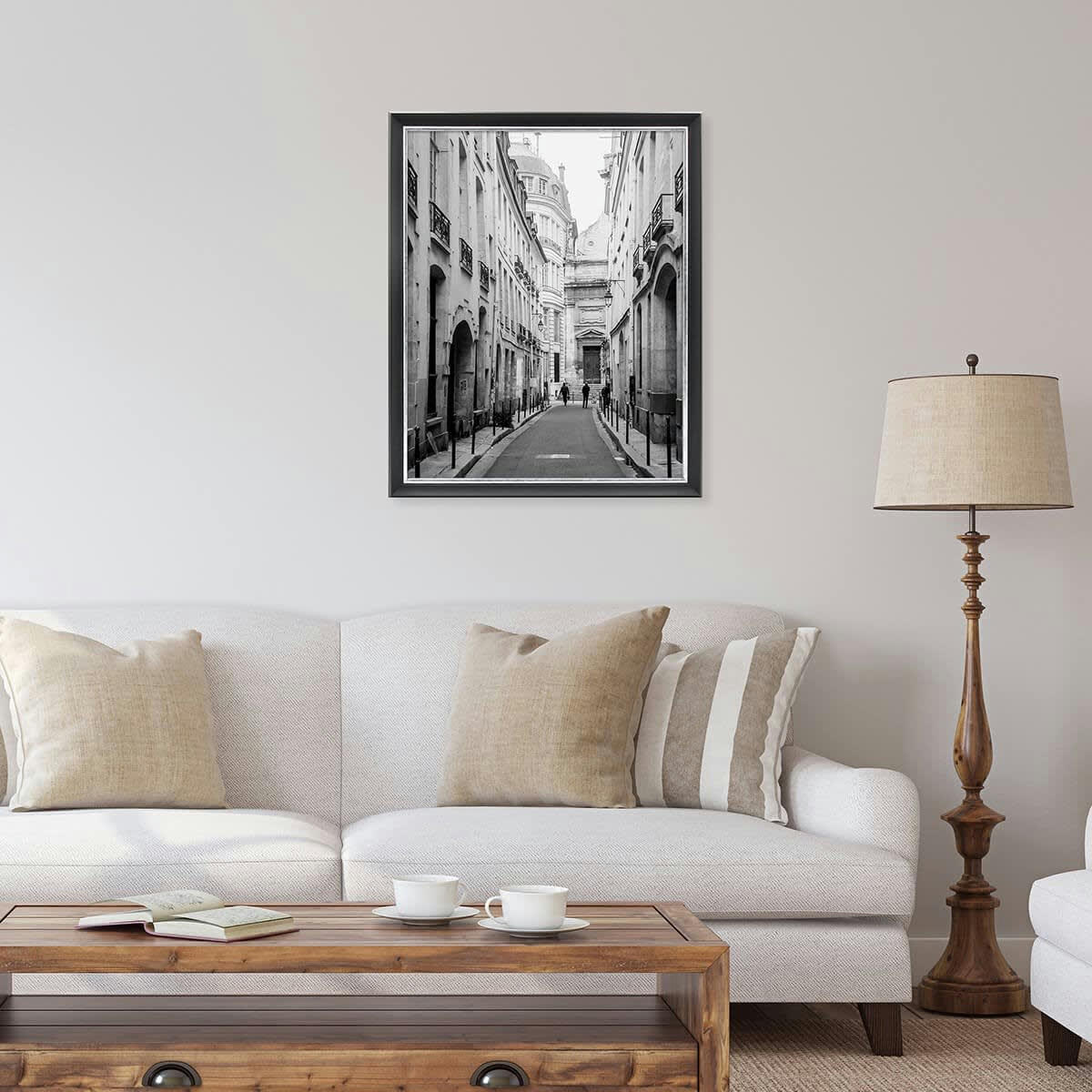 PANDORE - Cadre photo noir et finition argent 40x50 cm résine recyclée