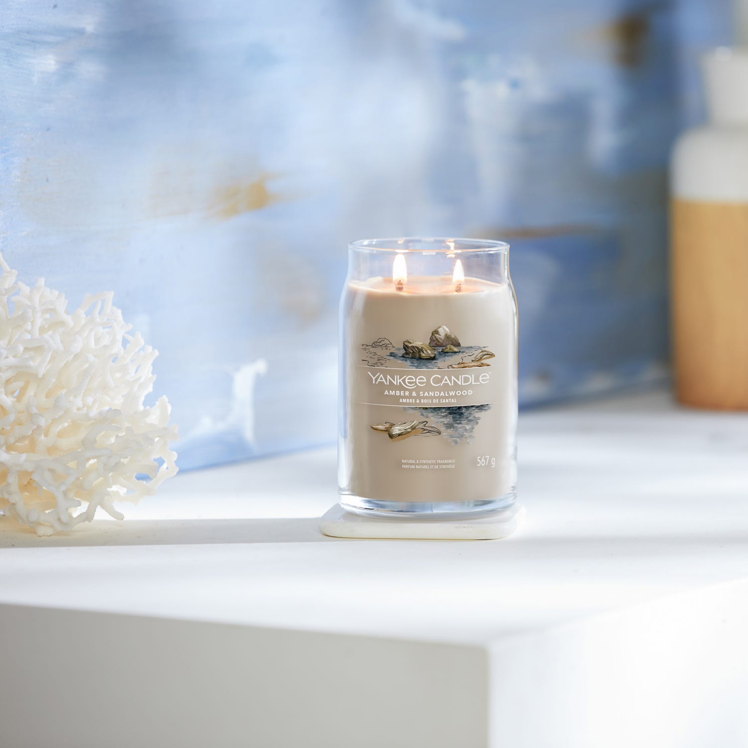 Amber Sandalwood, candela in giara grande Yankee Candle