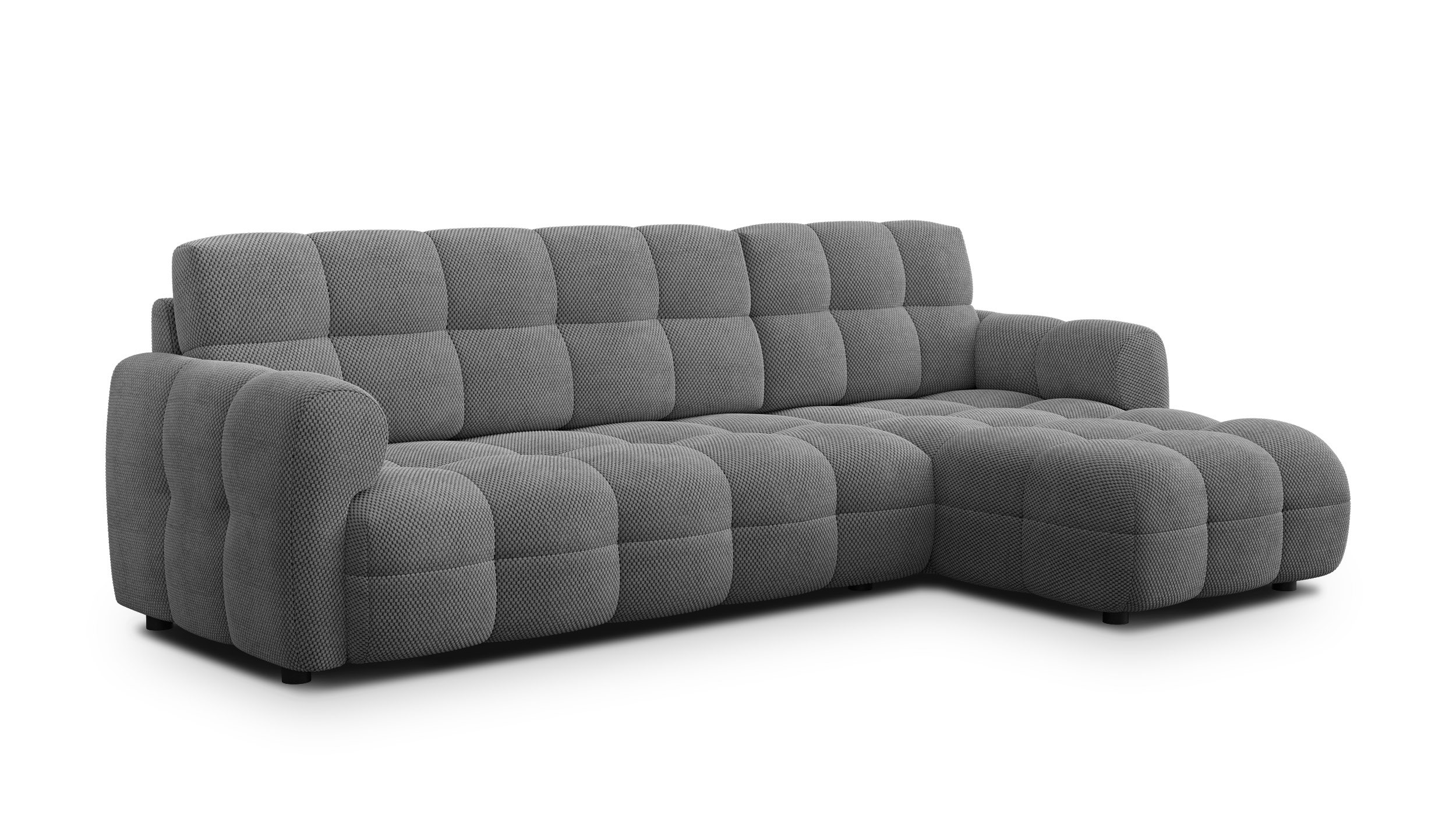 MELLOW sofa narożna 4 osobowa prawa, szara