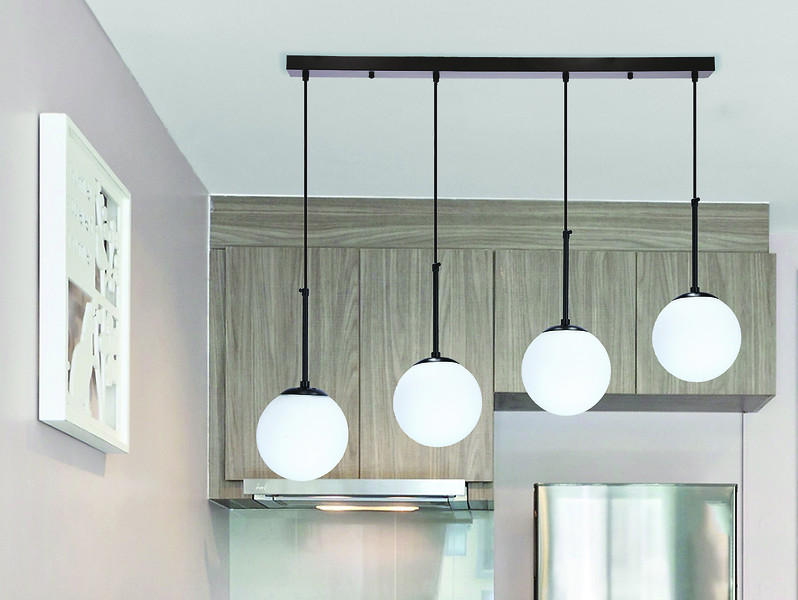 Lampa wisząca Pompei 4-punktowa metalowa czarna