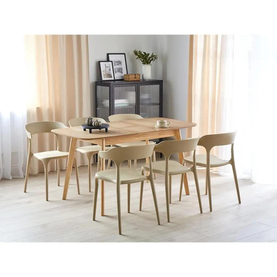 MADOX - Uitschuifbare eettafel - Lichthout - 120-150 x 75 cm - MDF