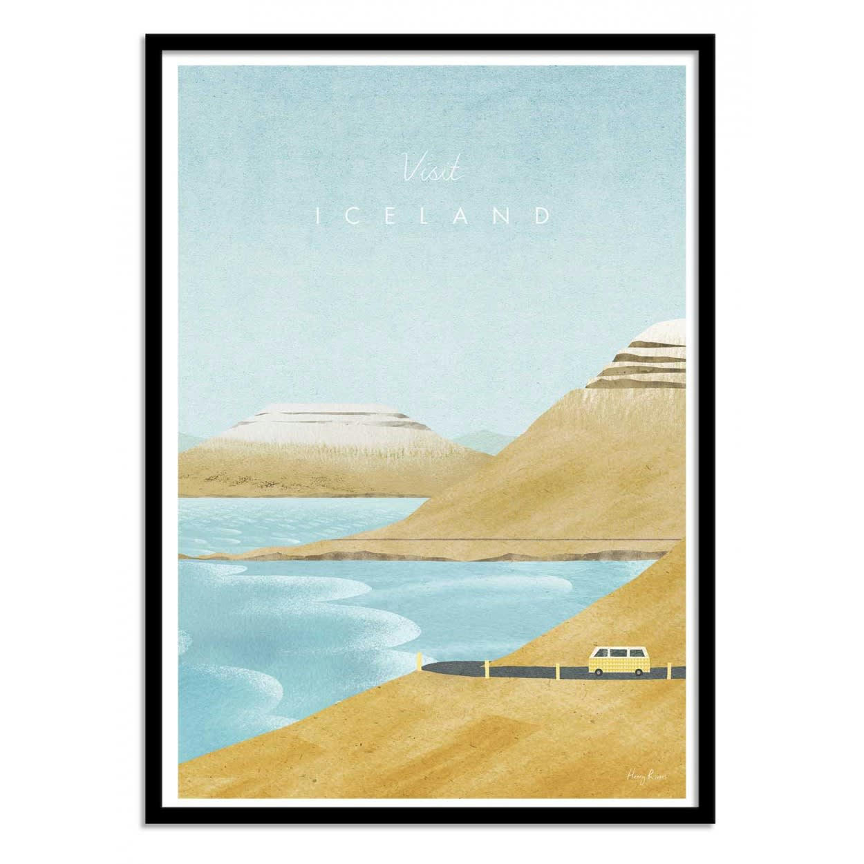 HENRY RIVERS - VISIT ICELAND - Affiche d