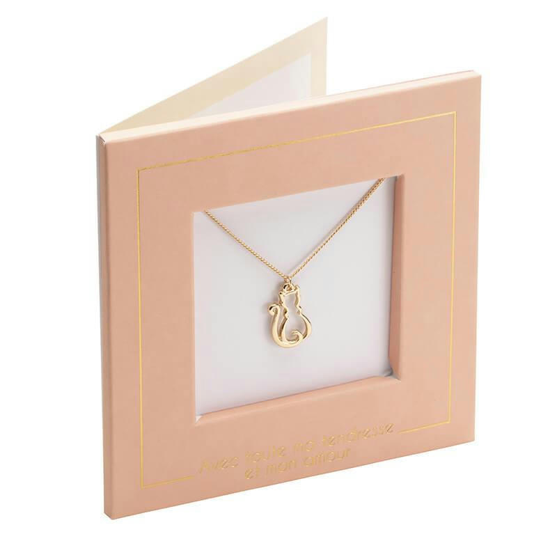 - Carte bijou collier chaton