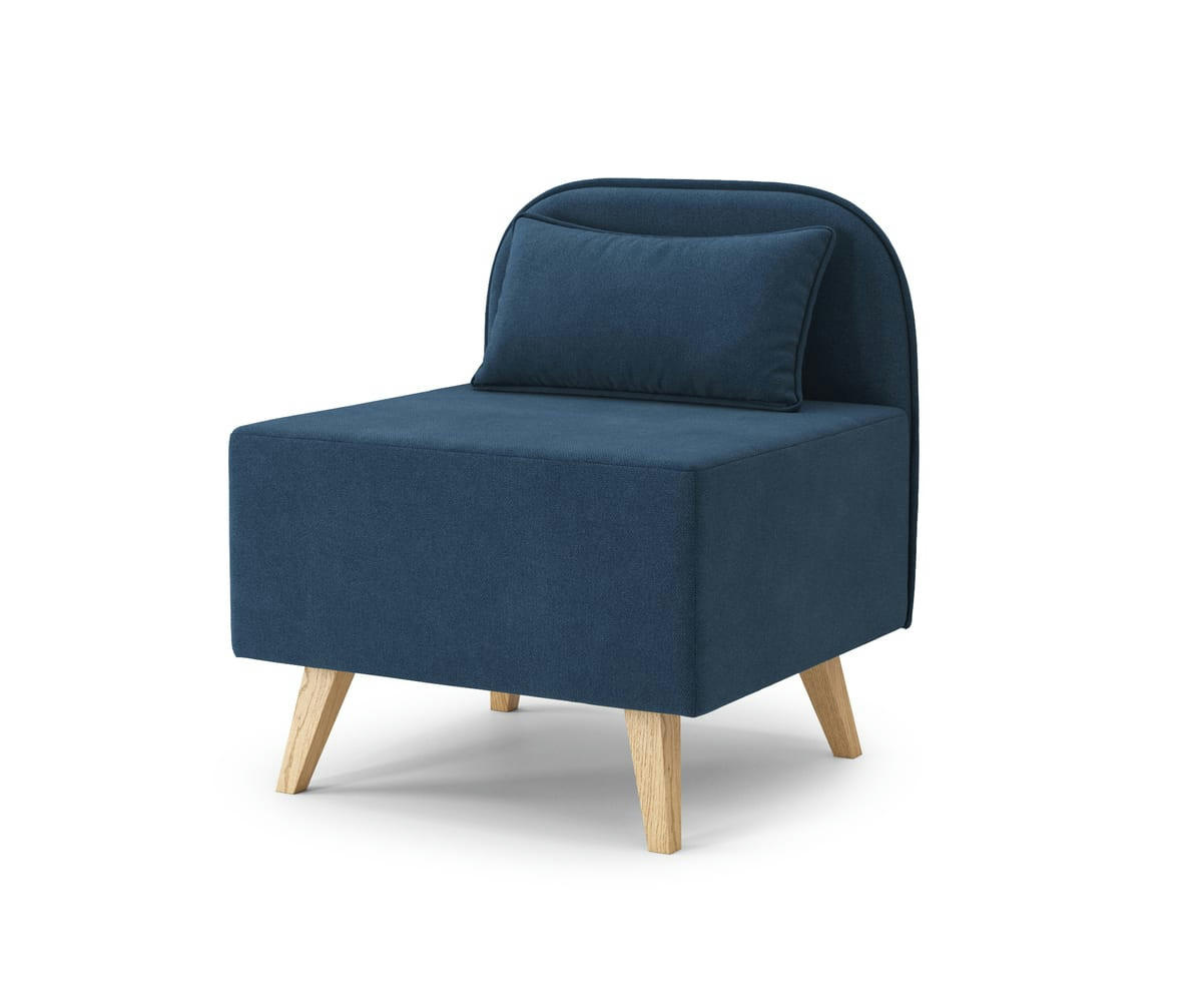 SARAH - Fauteuil  en tissu bleu