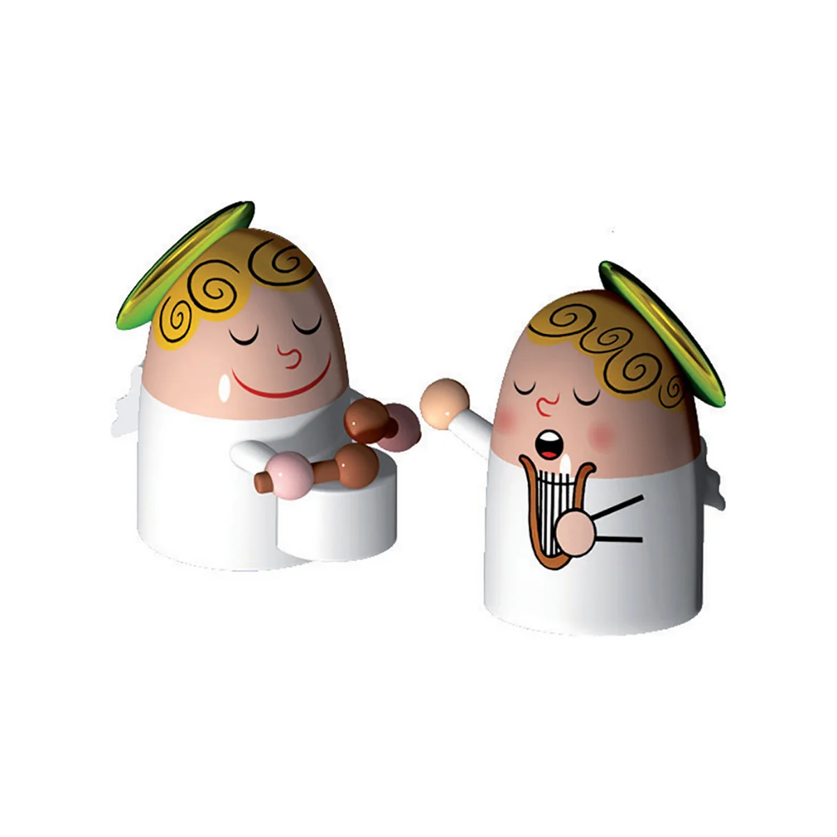 Alessi - Krippenfiguren 2er-Set, Angels Band No.3