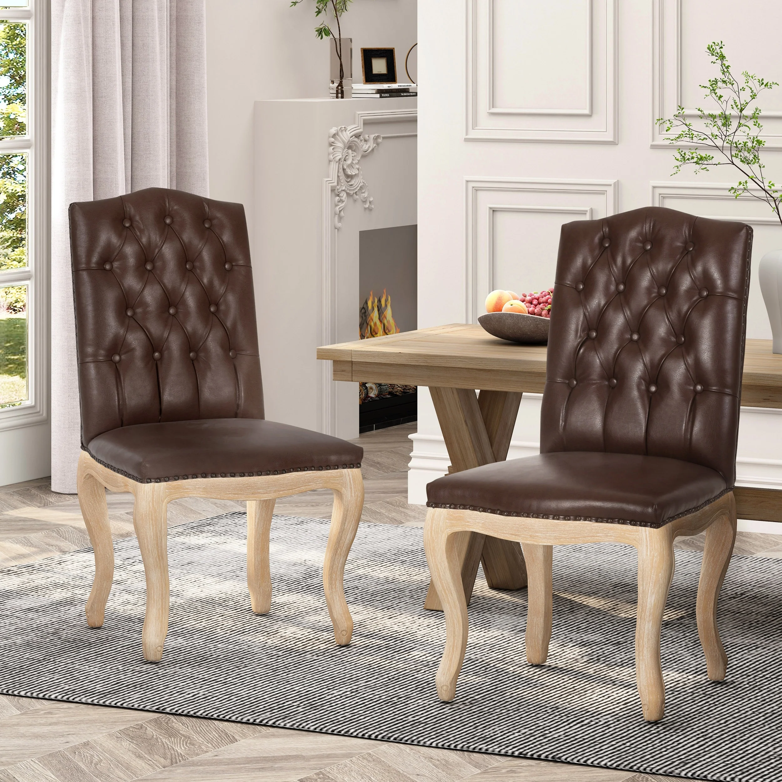 Shylo Upholstered Dining Chairs (Set of 2) by Christopher Knight Home