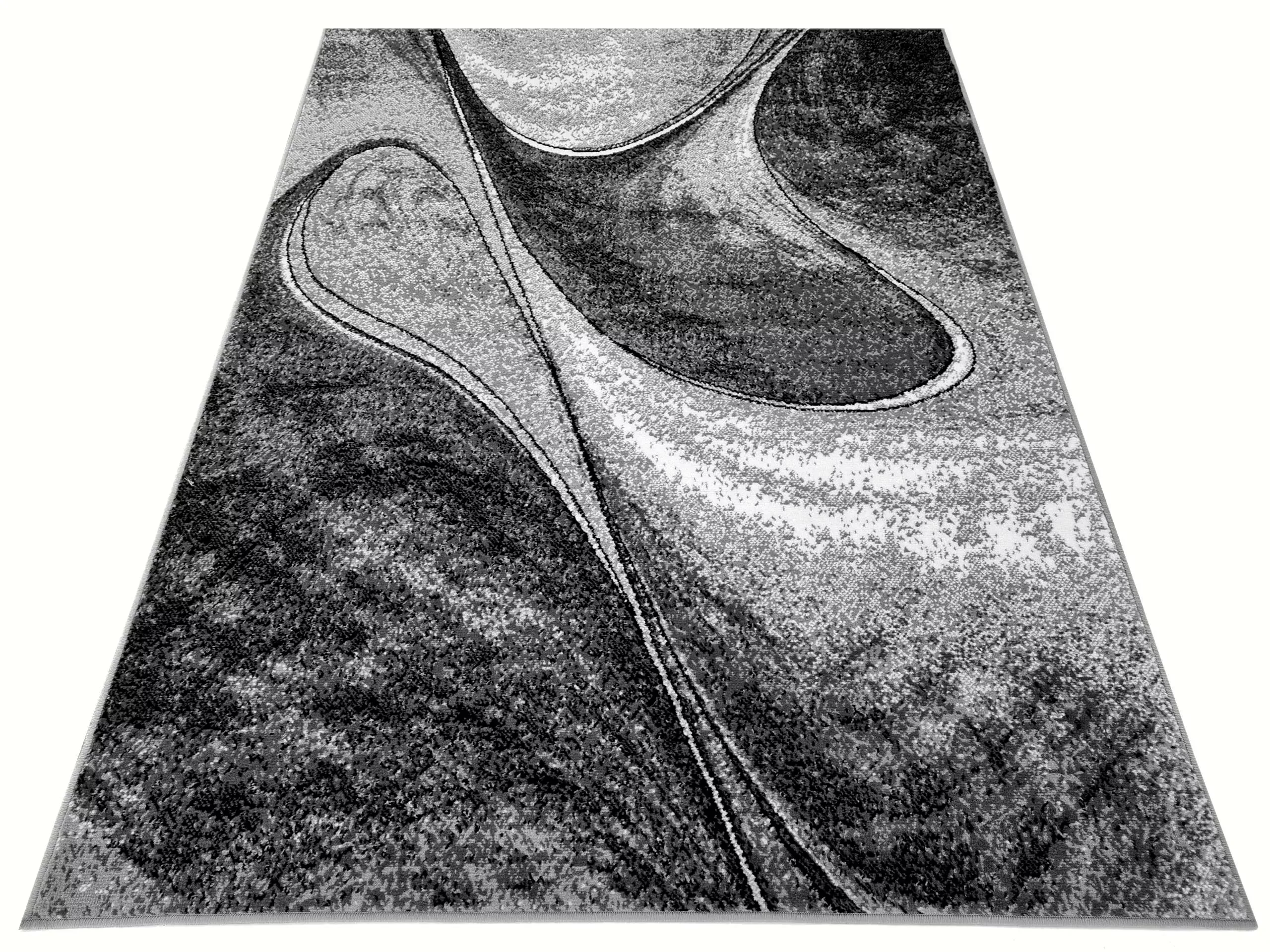 Dywan nowoczesny szary do salonu pokoju 013 - 70x130 cm - modny solidny