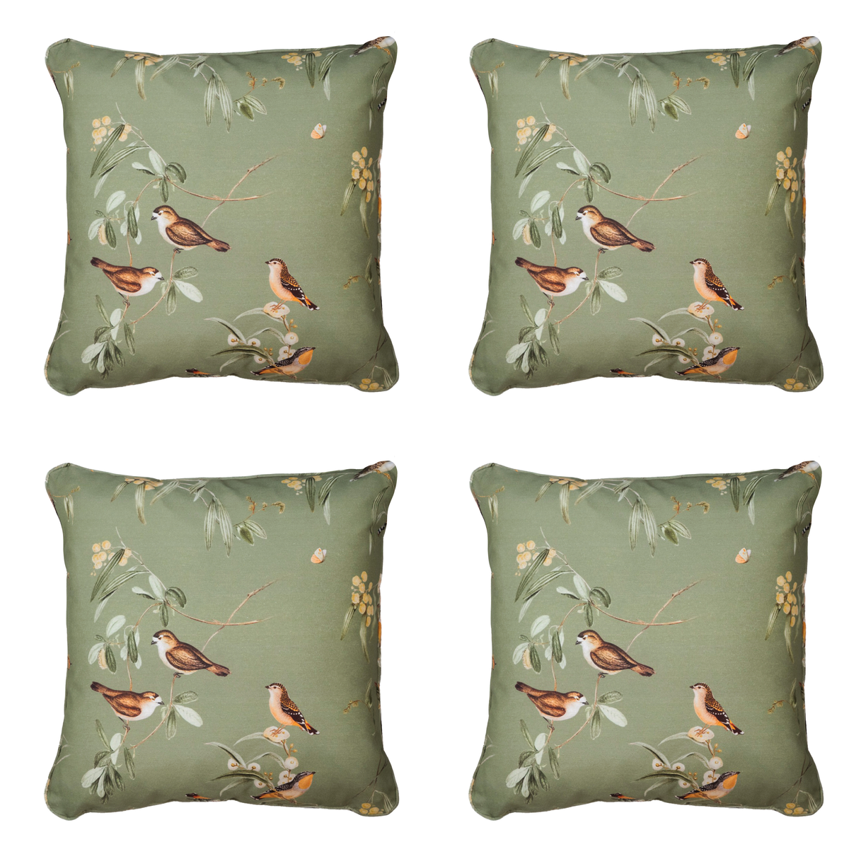 Madison sierkussen Aria - groen - 50x50x10cm - set van 4