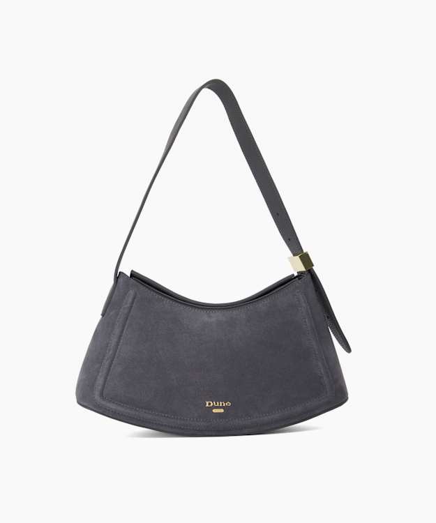 Dependent Grey - Suede Sculptural Shoulder Bag