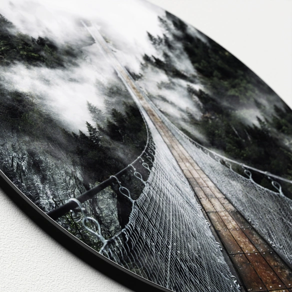 Glasbild »Suspension Bridge«, mehrfarbig, Digitaldruck