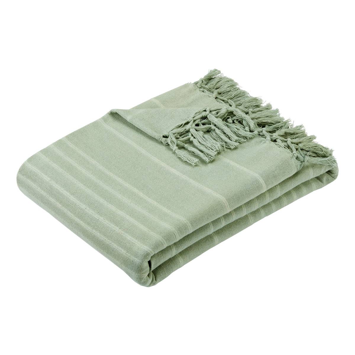 Bed Throw "Anjali" Celadon Green, 250x230 cm