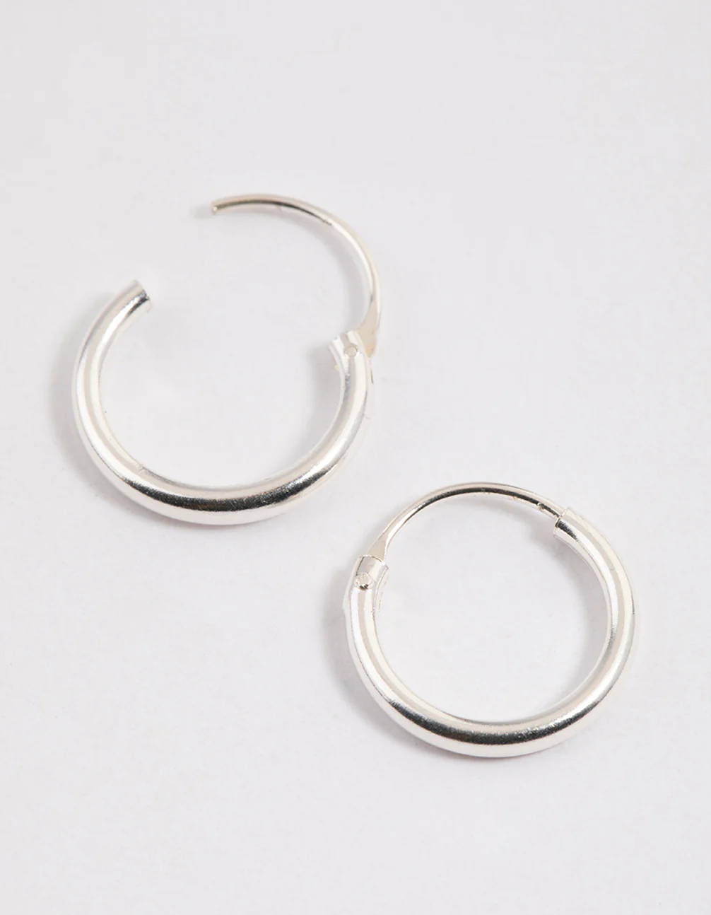 Sterling Silver Mini Polished Hoop Earrings