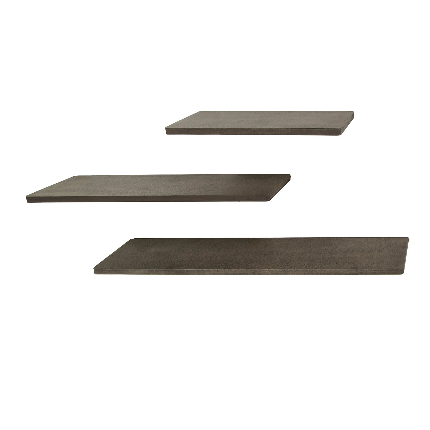 Giga Meubel Wandplank Ferro - Metaal - Set van 3 - 120x20x3cm