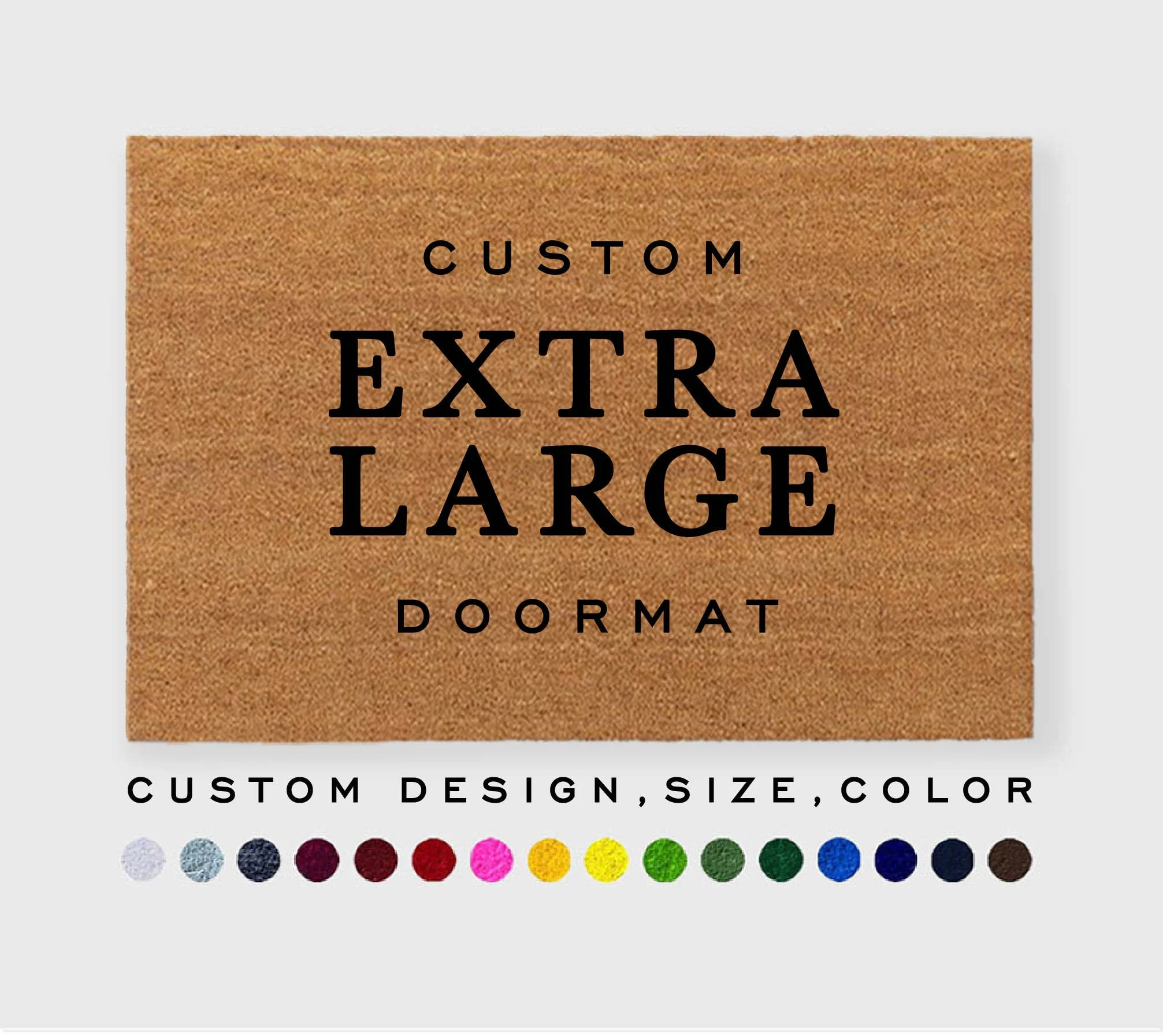 Custom Extra Large Doormat,Double Door Doormat,Double Doormat,3 x5 feet doormat,Large Front doormat,Huge Doormat, Estate Doormat
