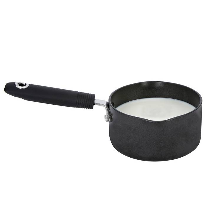 Habitat 14cm Aluminium Milk Pan - Black