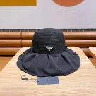 Prada Fisherman's Hat With Mesh Bow Sunhat